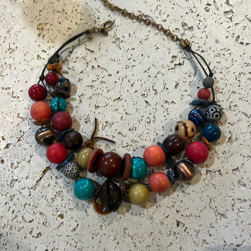 Big bold chunky bohemian necklace